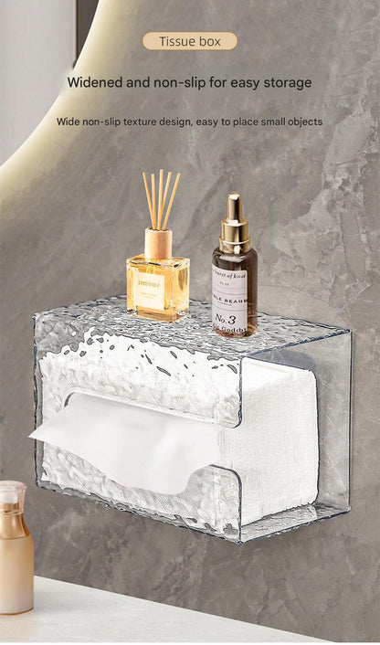 Durable plastic tissue box for kitchen