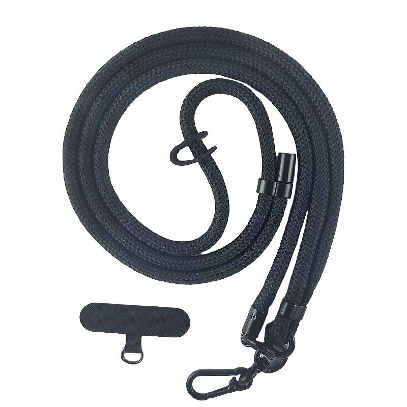 Mobile phone lanyard with metal clasp