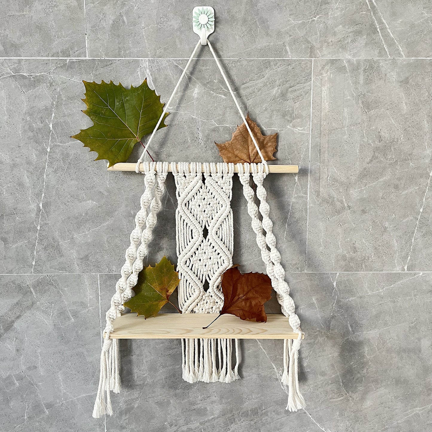 Natural fiber planter wall hanging image 3