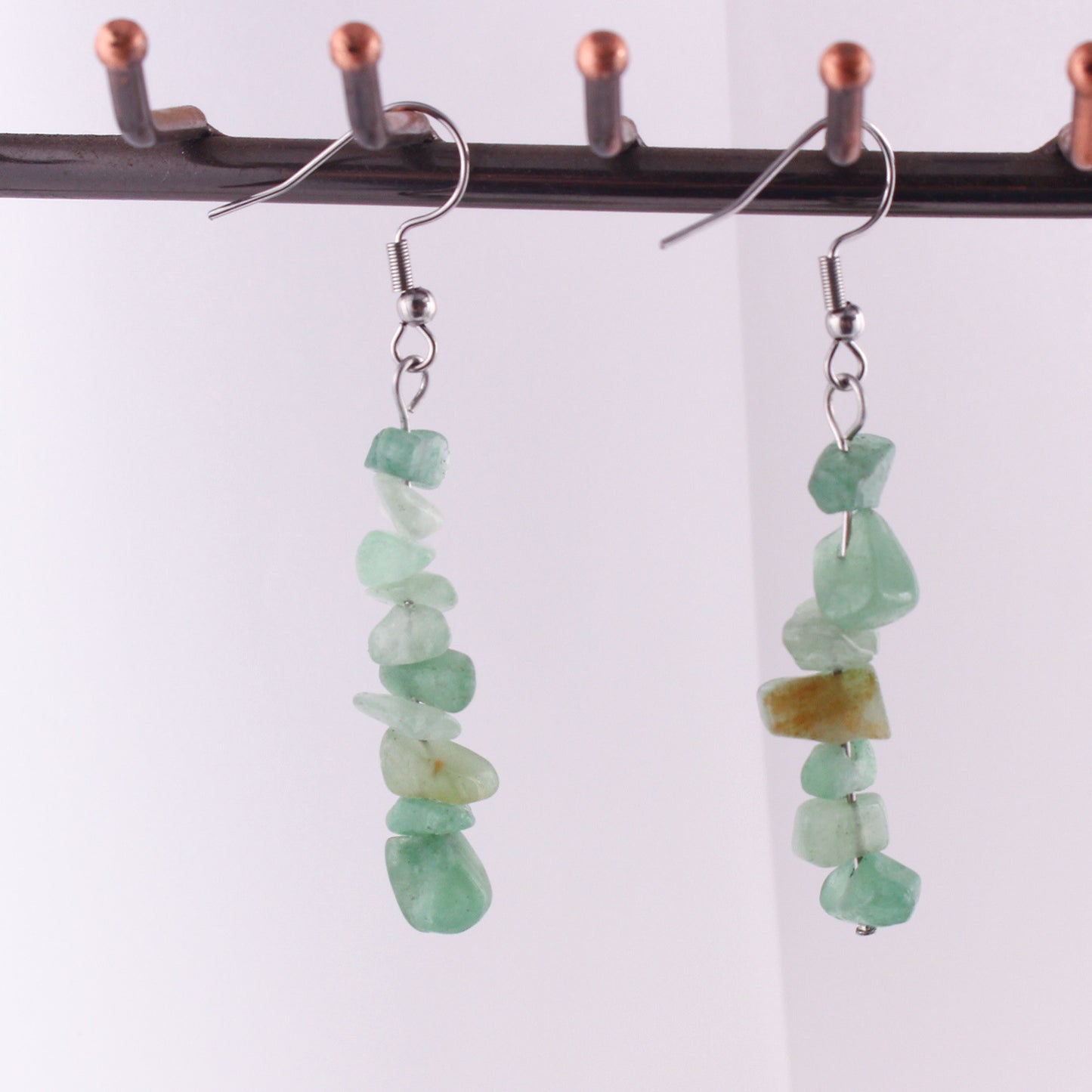Handmade Natural Stone Crystal Drop Earrings Image 7