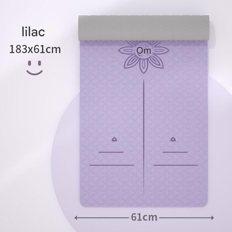 Non-slip TPE yoga mat for comfort