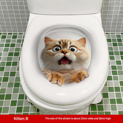 3D cat toilet sticker design 9