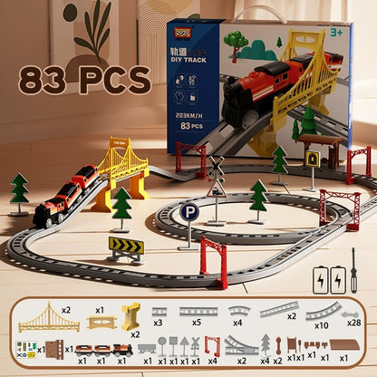 Toy Train with Tracks