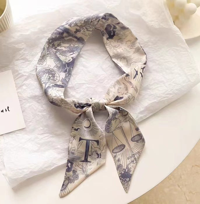 Geometric satin scarf perfect for gifts