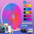 12V Neon Blue Bluetooth RGBIC (3 meters, 252 lights) UK Standard (Pack of 1)