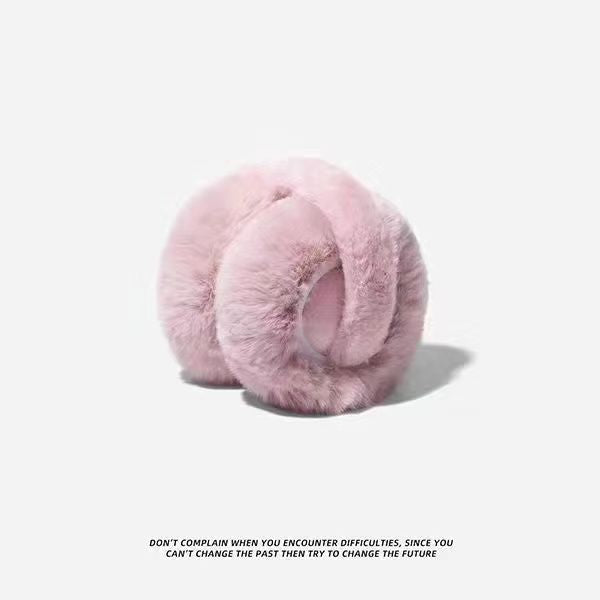 Winter ear muffs in beige color