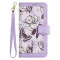 Printed leather case--purple