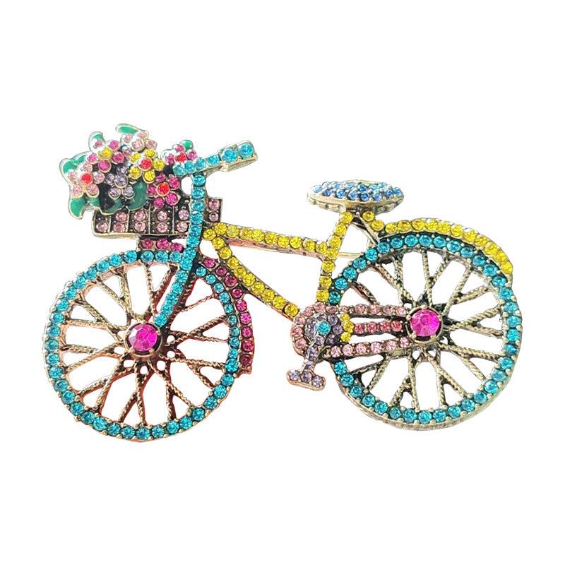 Stylish bicycle brooch pin image 2