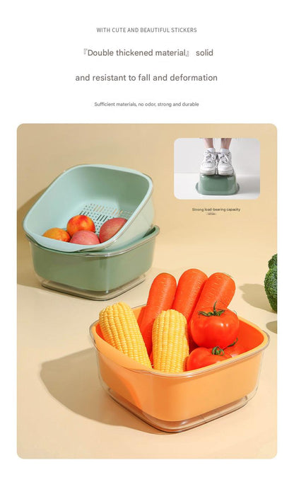 Double Layer Vegetable Washing Basket Image 4