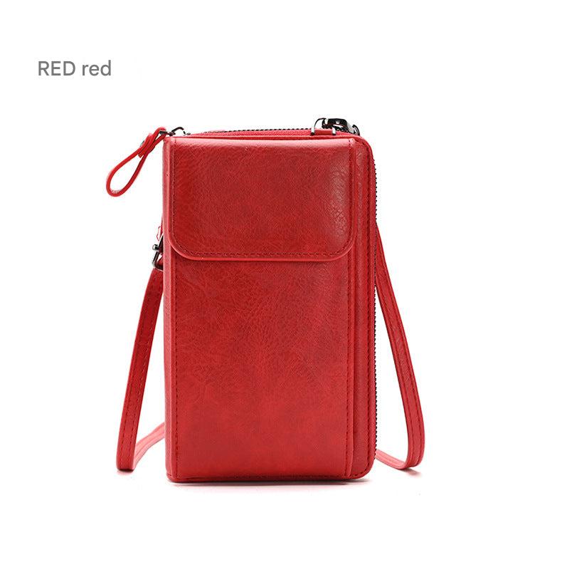 Women's crossbody wallet light gray