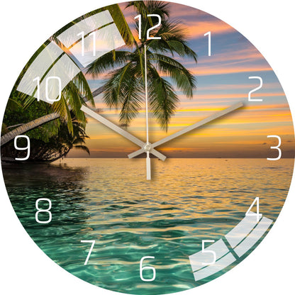 Scandinavian wall clock in living room