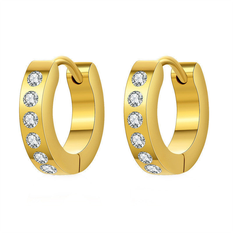 Gold geometric earrings for modern style enthusiasts