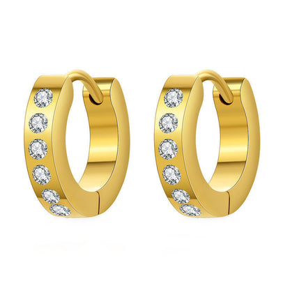 Gold geometric earrings for modern style enthusiasts
