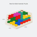 Beechwood Hexagon Calendar Puzzle (Pack of 1)
