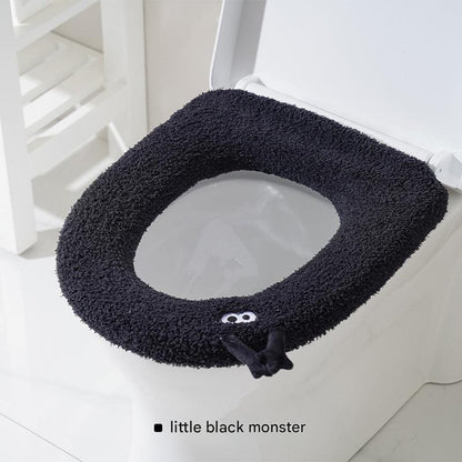 Black little monster toilet seat cover