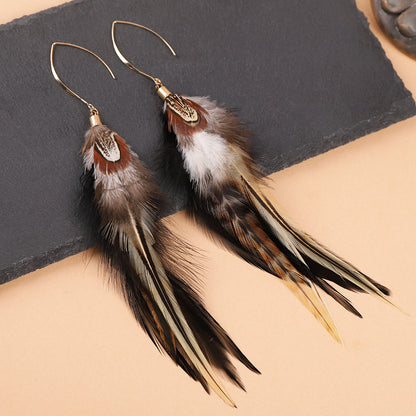 Bohemian vintage ethnic earrings displayed