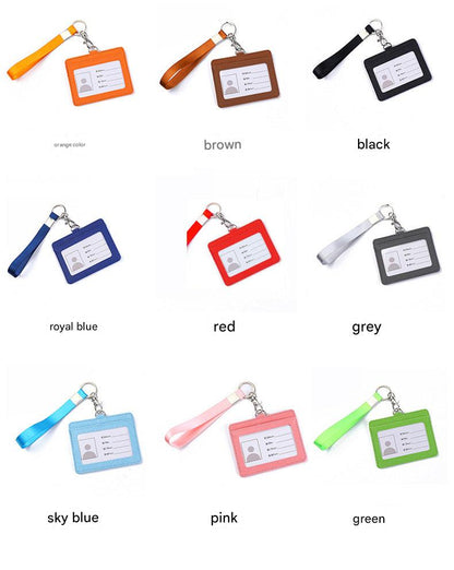 Multi-card holder with PU leather design for work and bus passes