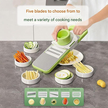 grater with shredded vegetables
