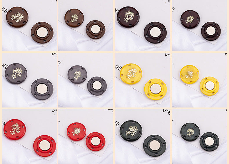 Detachable magnetic closure button