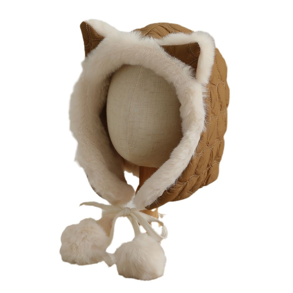 Cozy Fox Ear Plush Hat Image 3