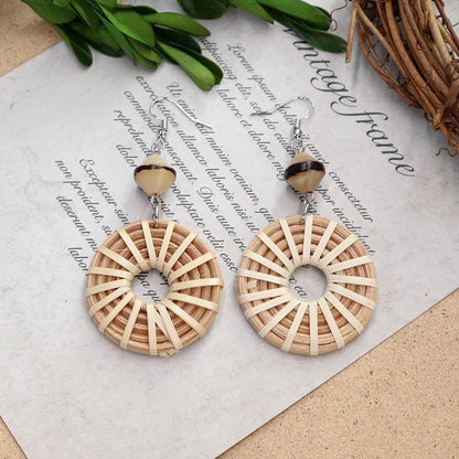 Handcrafted unique woven earrings
