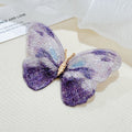 Embroidered Butterfly Brooch - Purple
