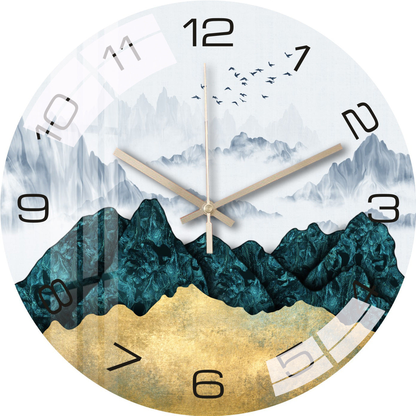 Scandinavian wall clock in living room