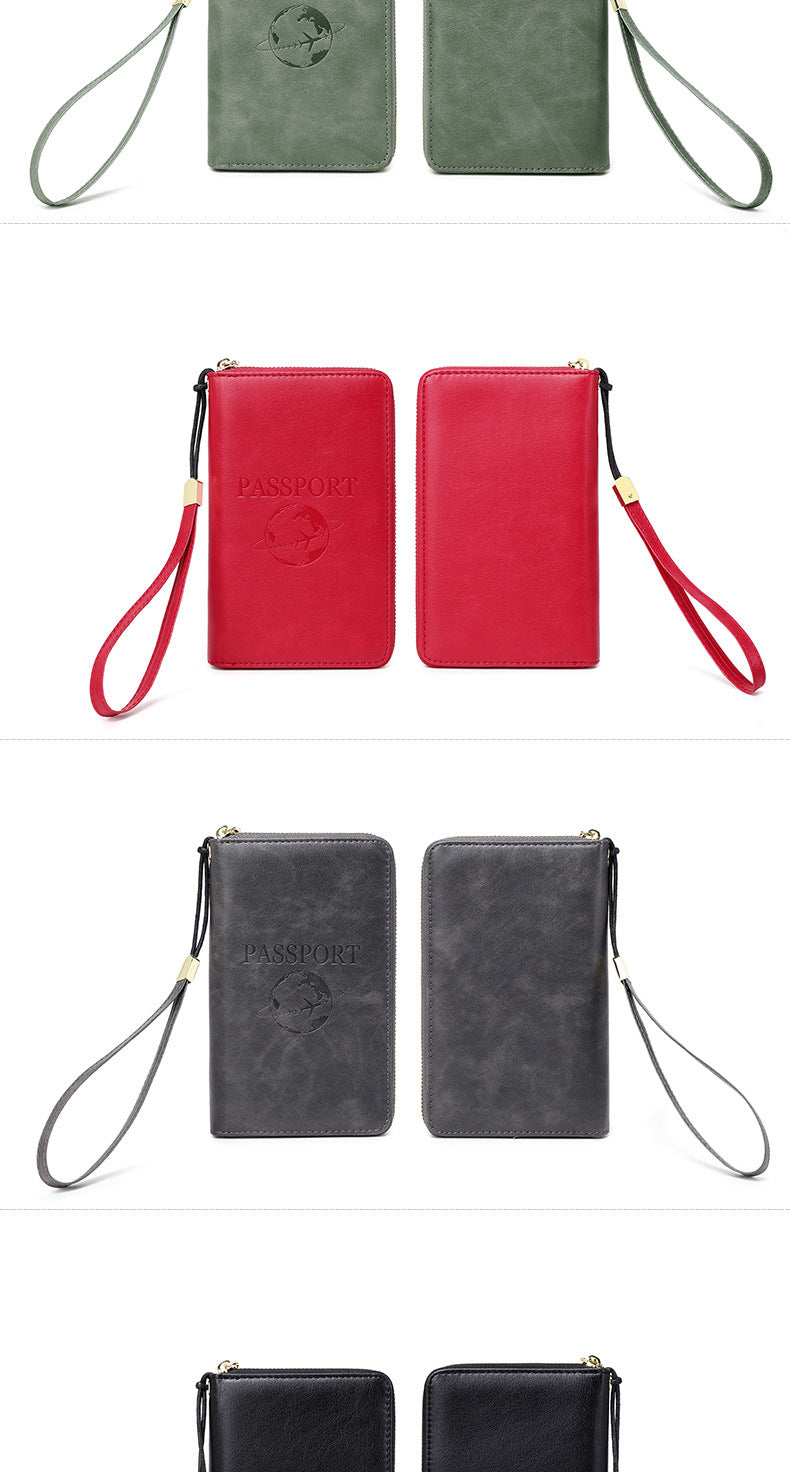 RFID passport holder black