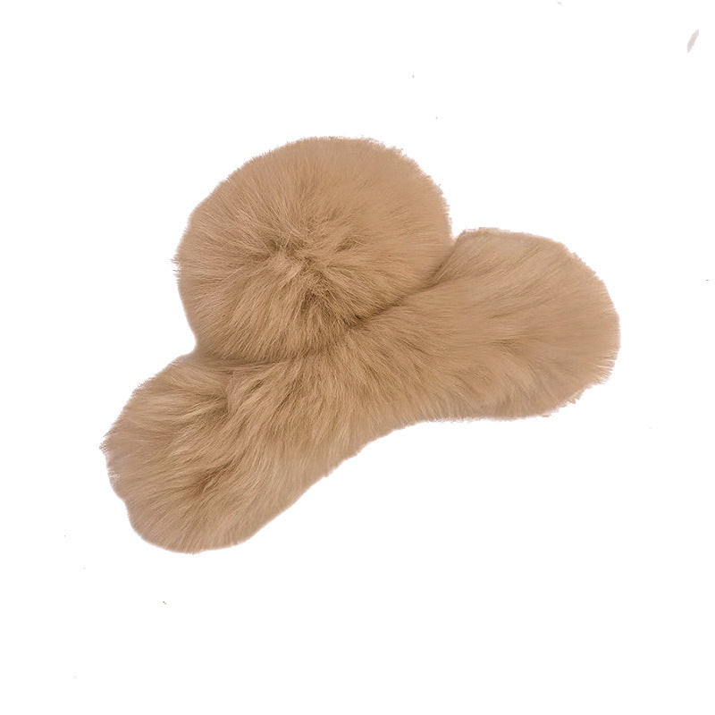 Elegant fur hair accessory for women