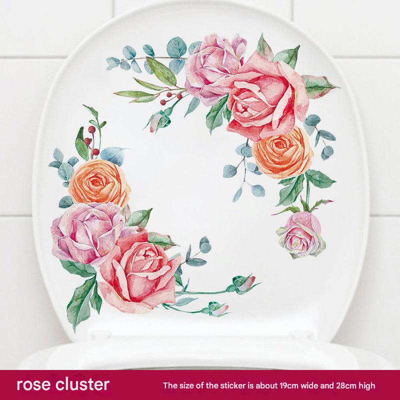 Self-adhesive vinyl toilet decoration