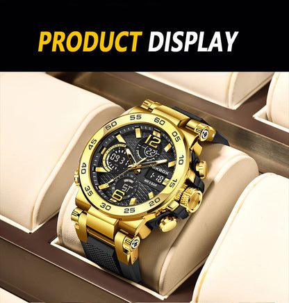 Durable quartz watch for outdoor activities