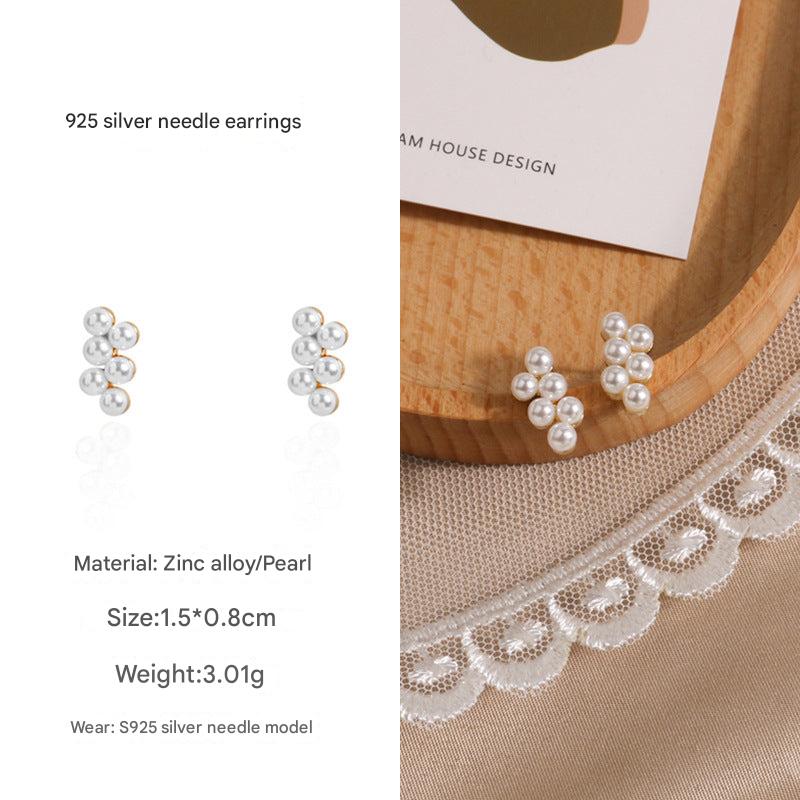 Lightweight Alloy Pearl Earrings