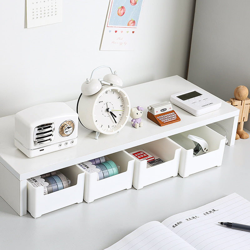 Clear stackable drawer organizer for desk image 1