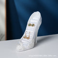 2023 high-end white high heels (Pack of 1)