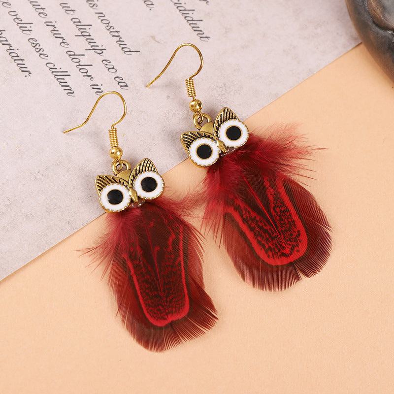 Handcrafted boho jewelry featuring owl design