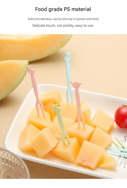 variety of disposable forks in different colors