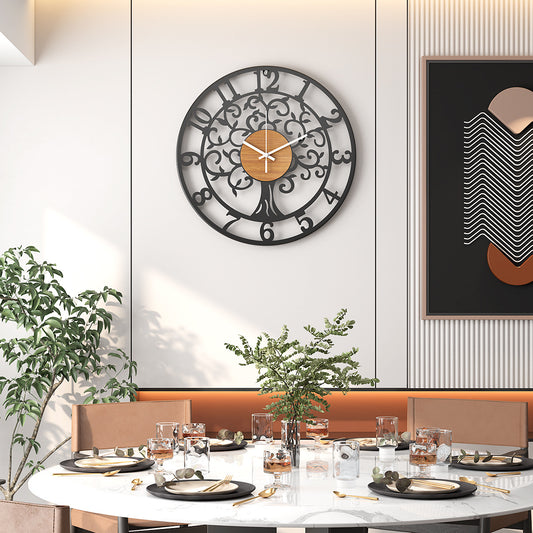 Wall Clock with Warm Tones and Lightweight Build