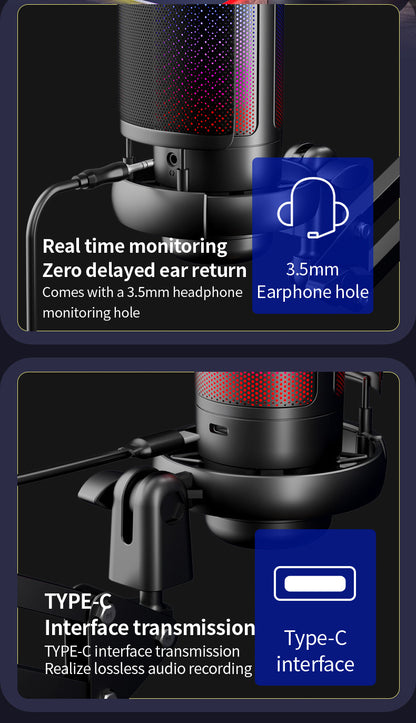 Close-up of heart-shaped pickup pattern microphone