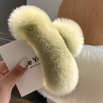 Elegant fur hair accessory for women