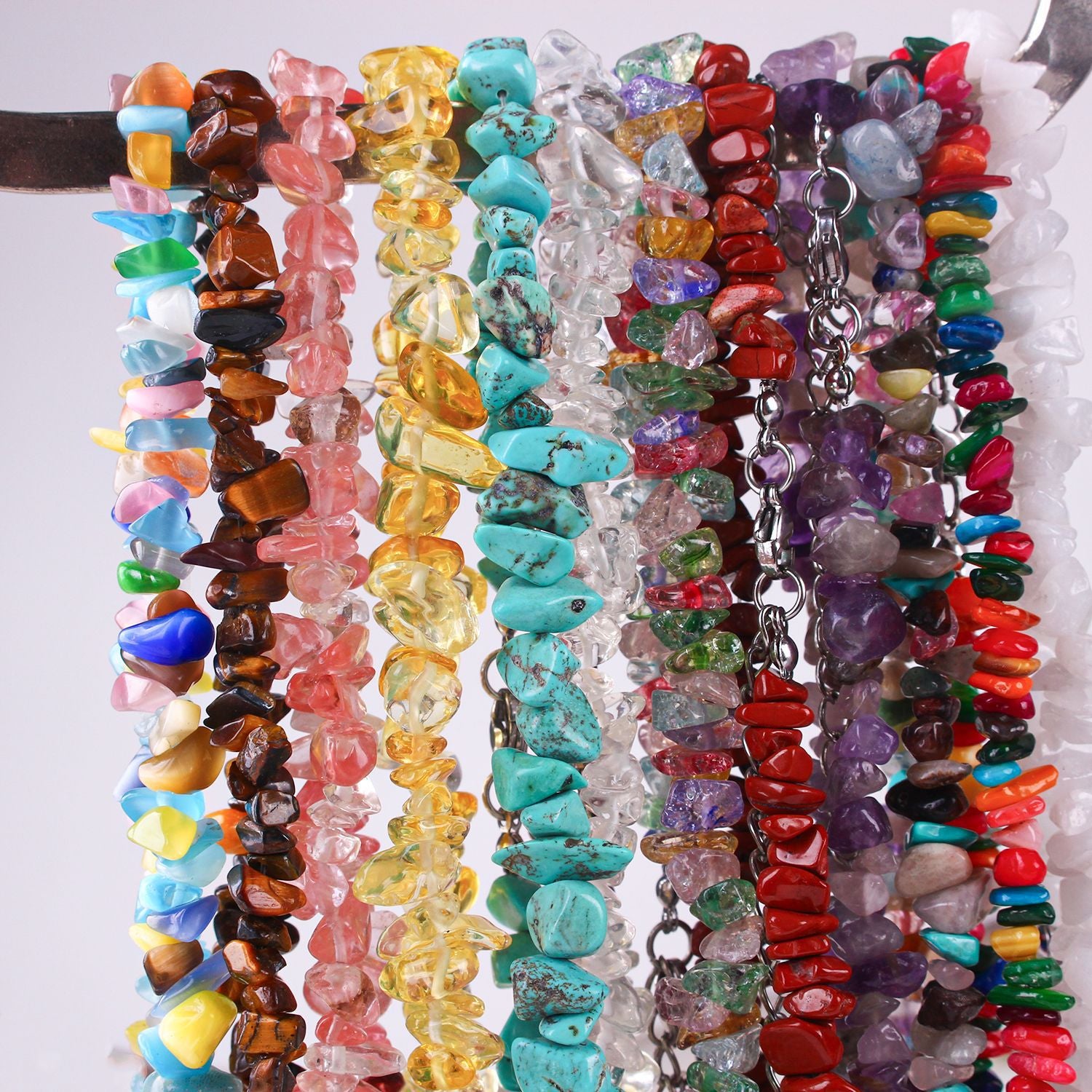 Crystal necklace with diverse stones image 9