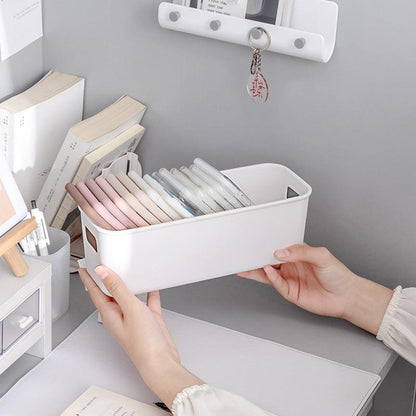 Desktop organizer with school supplies
