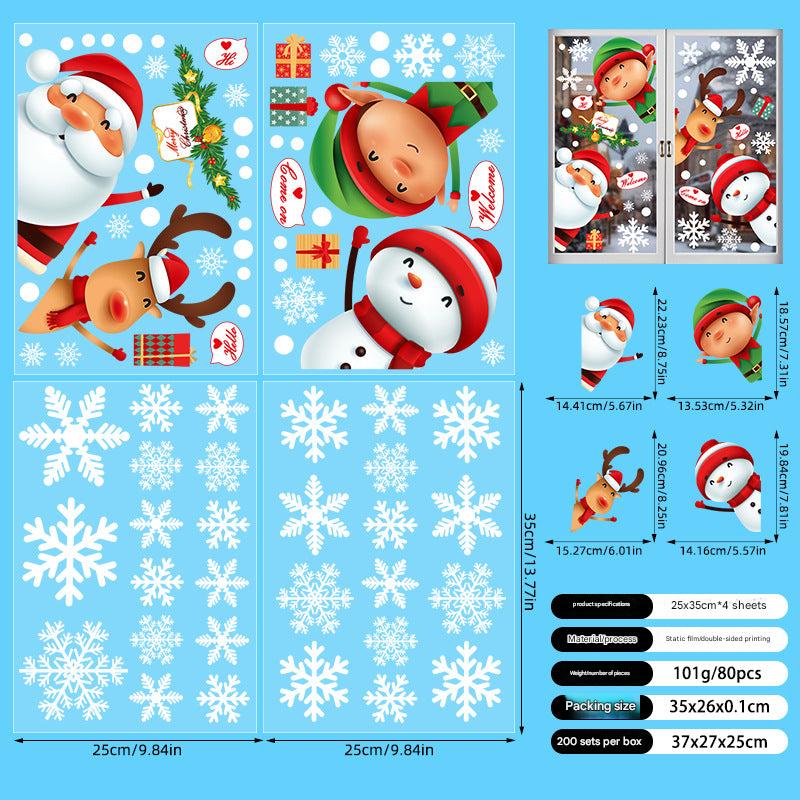 Christmas snowflake window decal image 1