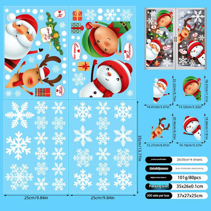 Christmas snowflake window decal image 1