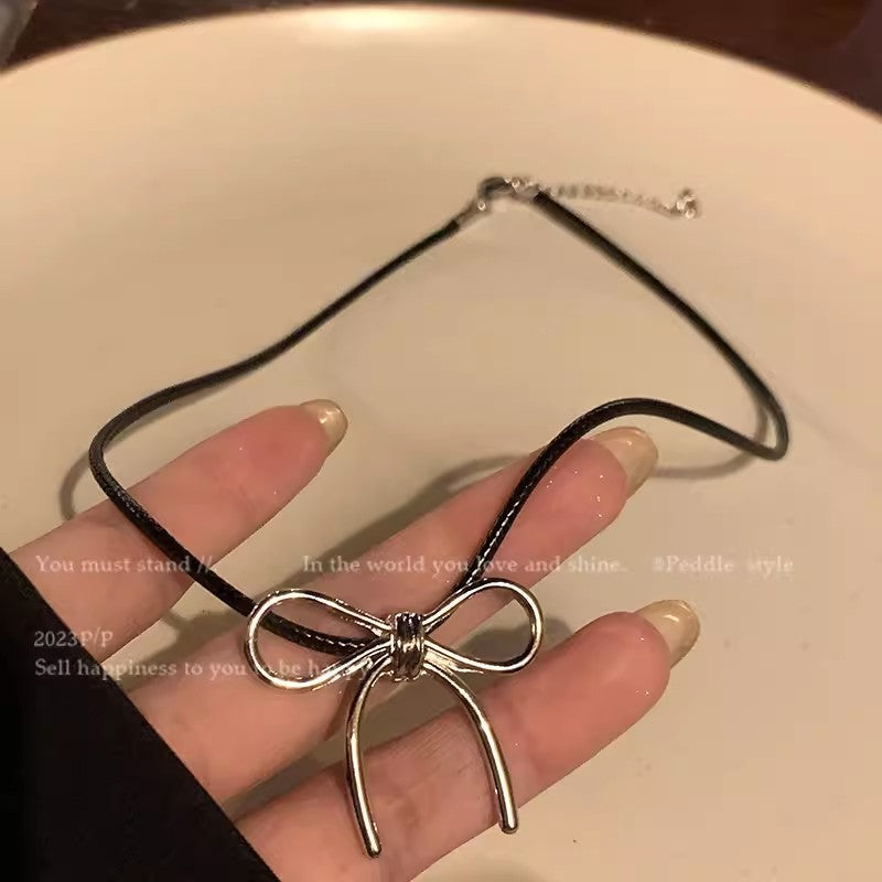 Chic Bowknot Sweater Necklace image 2