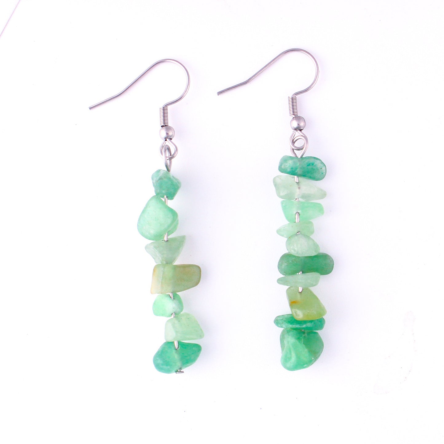 Handmade Natural Stone Crystal Drop Earrings Image 3