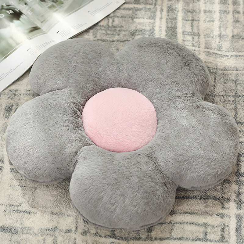 plush floral pillow
