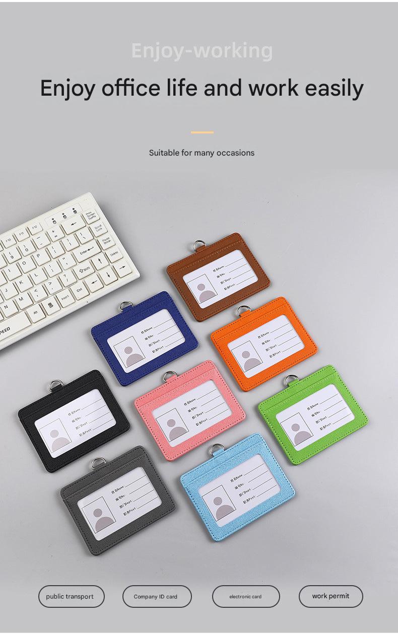 Card holder showcasing different color options for versatility