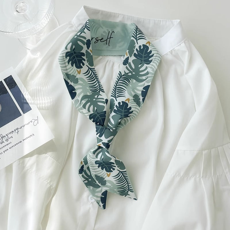 Vintage floral hair scarf headband