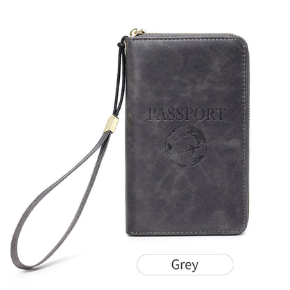 RFID passport holder dark blue