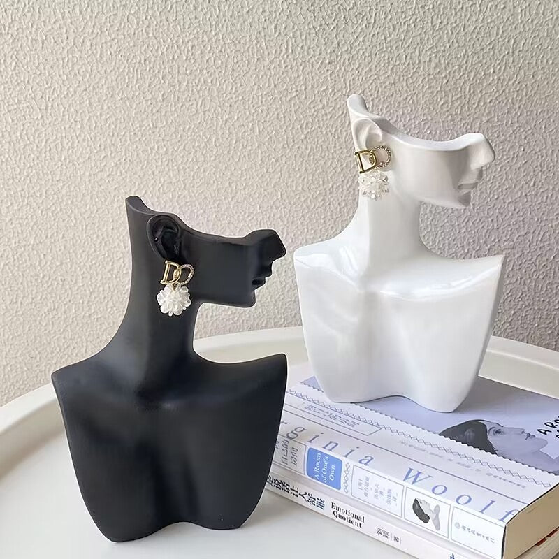 modern resin jewelry holder black finish
